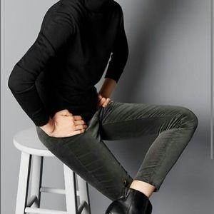 Gap Velvet Side Zip Leggings - Black